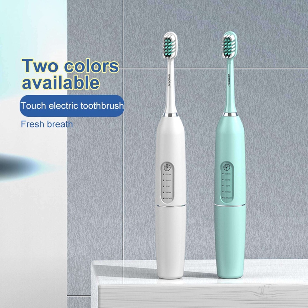 [Hàng mới về] Bàn chải đánh răng siêu âm 5 chế độ không dây chống nước có thể sạc lại 2 trong 1 chất lượng cao