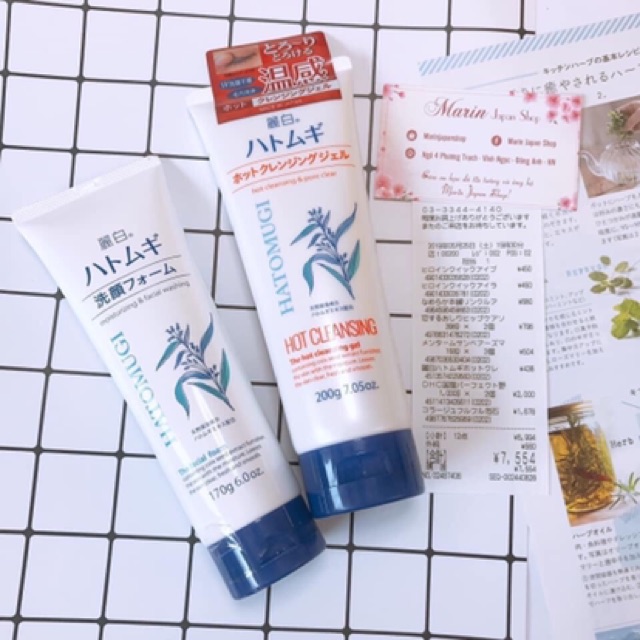 Gel tẩy trang nóng Hatomugi Hot Cleansing chiết xuất Ý dĩ mới của Nhật Bản