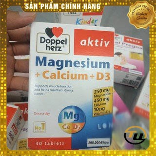 Bổ sung Canxi, Magie và D3 Aktiv Magnesium Calcium D3 - nhập khẩu từ Doppelherz Đức, phòng loãng xươ