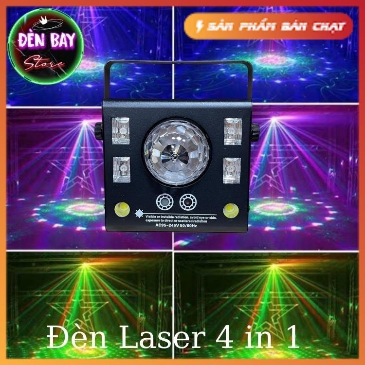 Đèn Laser 4 in 1 Tích Hợp 7 Màu Sắc Hiệu Ứng Đa Dạng Phù Hợp Dùng Cho Phòng Karaoke Gia Đình