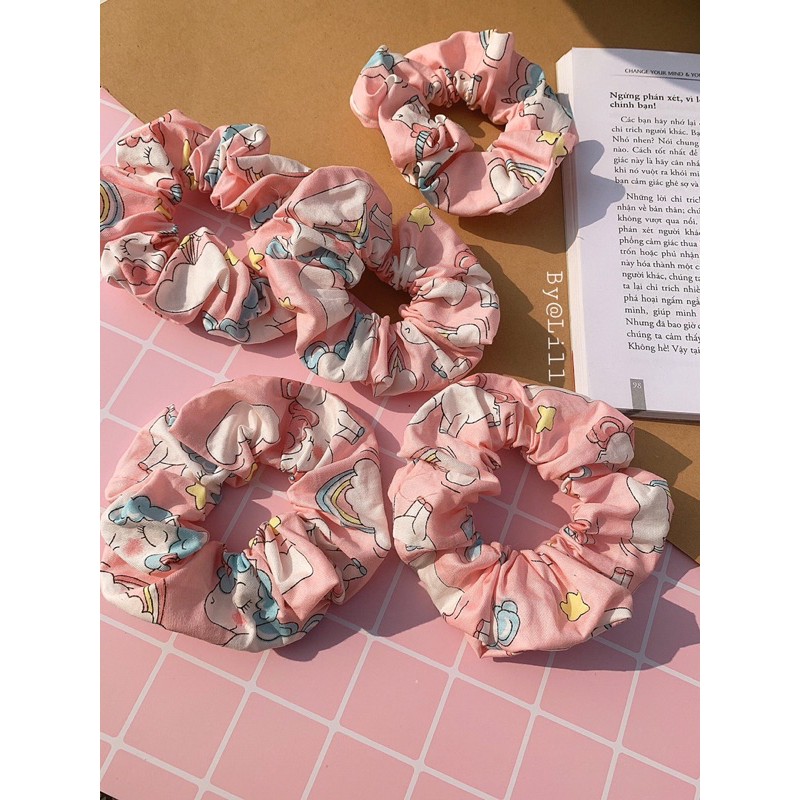 [BEST SELLER] Cột Tóc Scrunchies, Dây Buộc Tóc Scrunchies (Scrucnhies Unicorn)