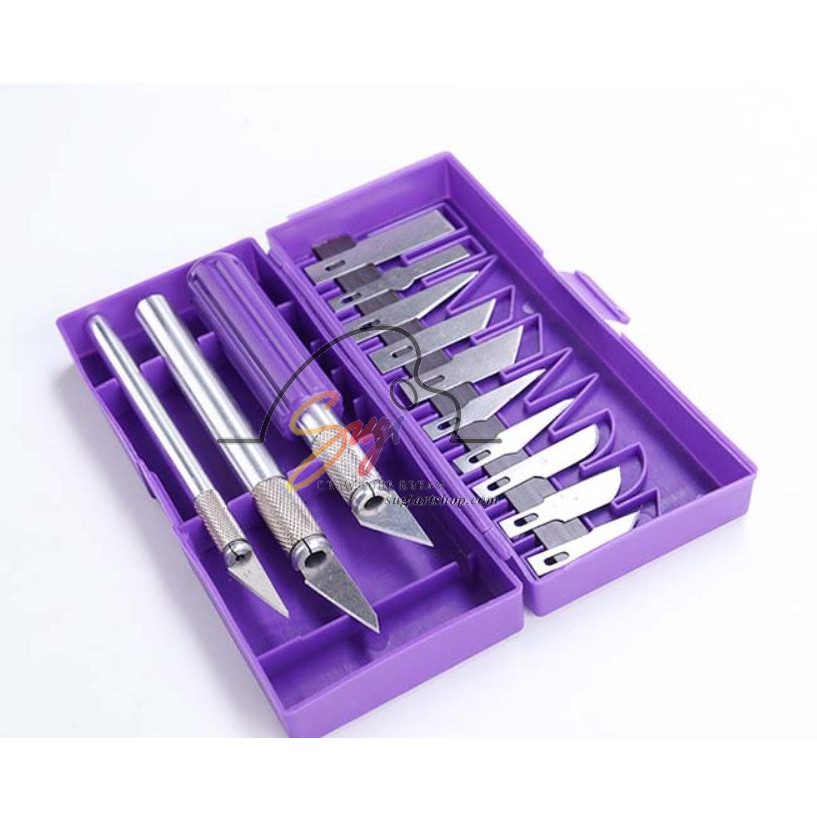 Dao trổ Mont Marte 13 đầu lưỡi, Mont Marte Hobby Knife Set SK5 Blades 13pc