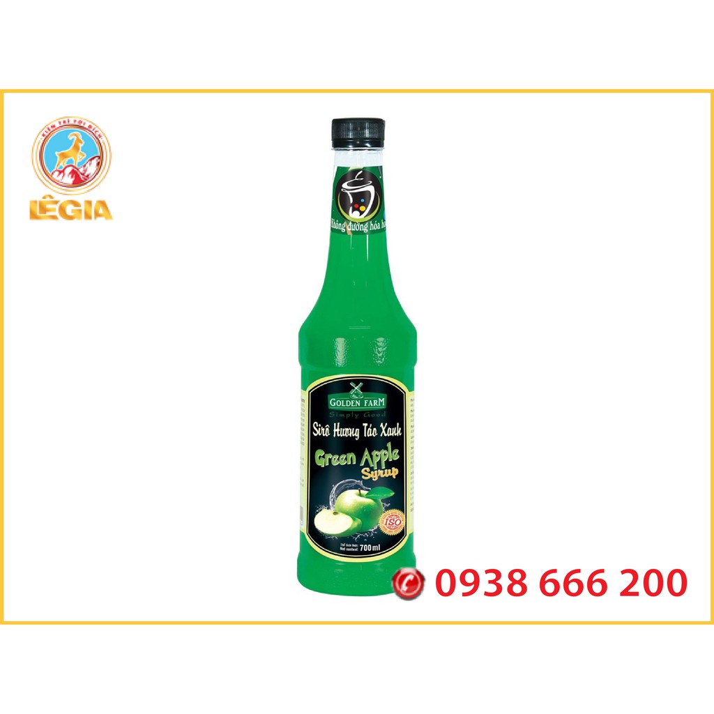 Siro GOLDEN FARM Táo Xanh 700ML (GOLDEN FARM GREEN APPLE SYRUP)