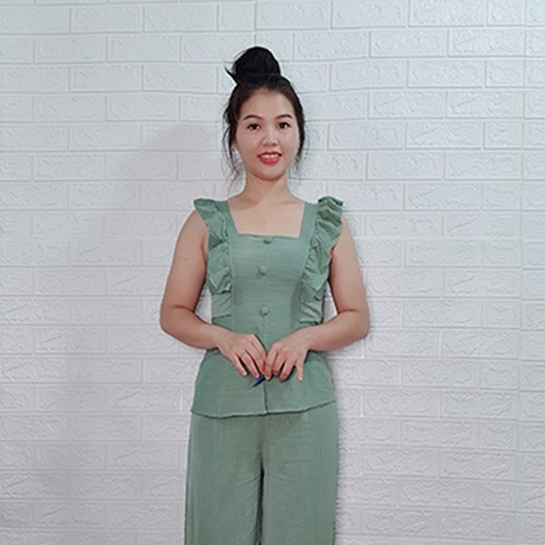 Đồ bộ đũi xướt quần dài form ống rộng FREESIZE dưới 60kg, che khuyết điểm, tôn dáng, vải thoáng mát, mềm mại - Anquachi | BigBuy360 - bigbuy360.vn