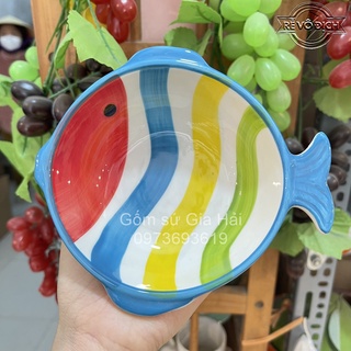 Bộ bát đĩa xanh biển cả cực cute