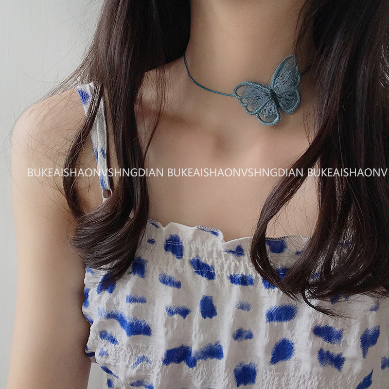 Dây Chuyền Hình Bướm Phong Cách Hàn Quốc Thanh Lịch Dành Cho Nữ