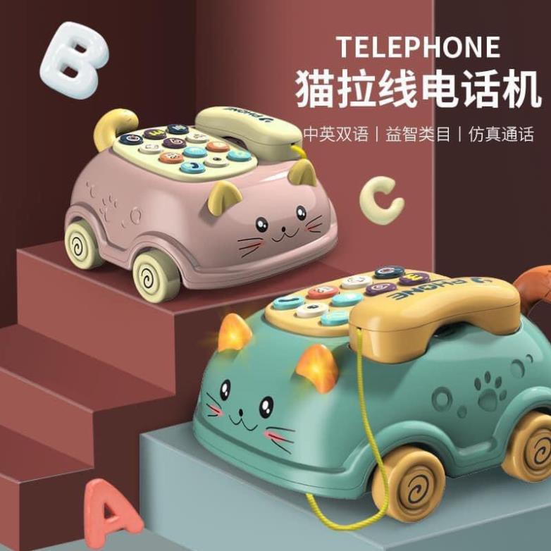 [Sẵn Hàng Giao Ngay] Điện thoại mô hình đồ chơi bánh xe cho bé có nhạc