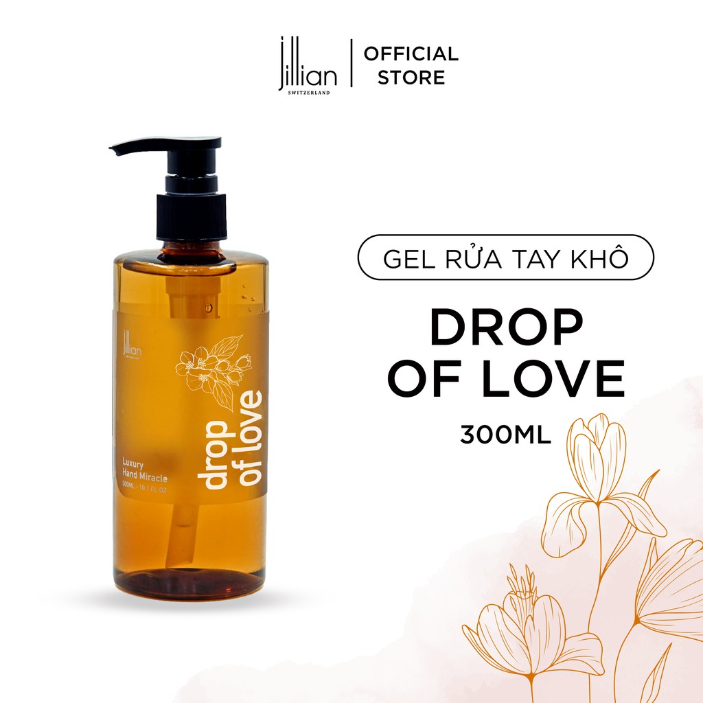 Gel rửa tay khô Jillian hương nước hoa Drop of Love 300ml