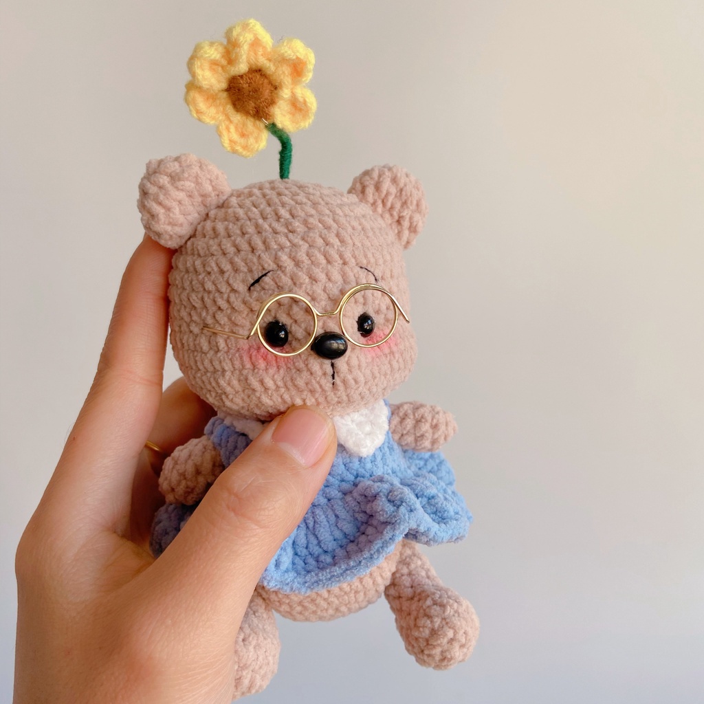 🐻 Chart Tiếng Việt chú Gấu ngồi siêu đáng yêu 🐻 - Yêu Handmade