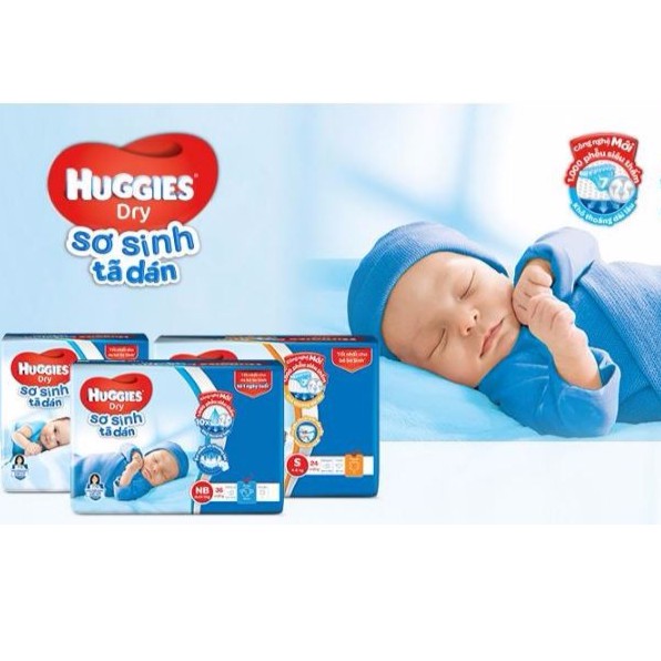 Tã dán sơ sinh Huggies Nb74 miếng