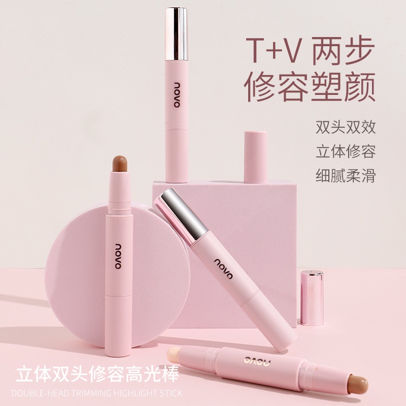 Tạo khối NOVO, bút tạo khối 2 đầu highlight nội địa trung F43 - Sammi beauty