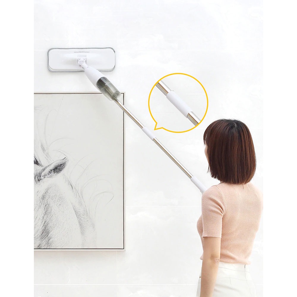 Cây chổi lau nhà 2 trong 1 Deerma spray vừa xịt nước vừa lau khô - Hàng Chính Hãng
