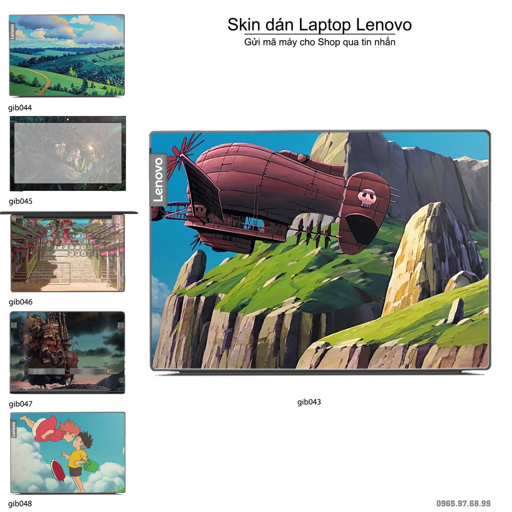 Skin dán Laptop Lenovo in hình Ghibli film (inbox mã máy cho Shop)