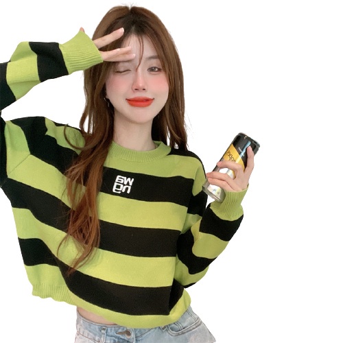 QKOOLE  Áo thun tay dài cổ tròn dáng ôm phong cách Hàn Quốc thời trang cho nữ