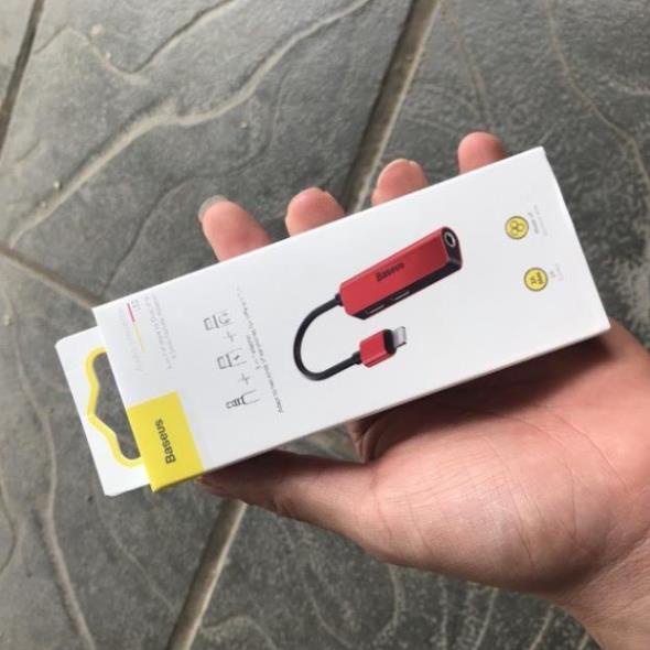 JACK CHUYỂN 3 in 1 VỪA SẠC VỪA NGHE CHÍNH HÃNG BASEUS kết nối cực nhanh CHÍNH HÃNG BH 1 NĂM