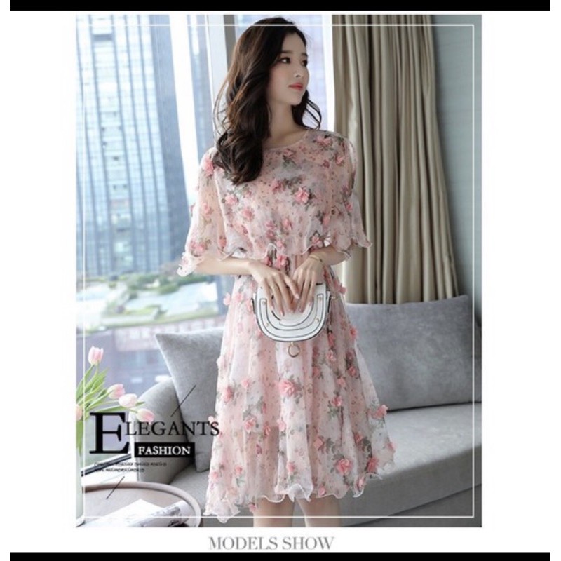 [Video Thật] Đầm Xoè Hoa Nổi Hồng Eo Thun Cao Cấp Chất Vơn Siêu Mát Đầm Váy Thiết Kế Phù Hợp Dạ Hội Du Lịch Cực Xinh | BigBuy360 - bigbuy360.vn