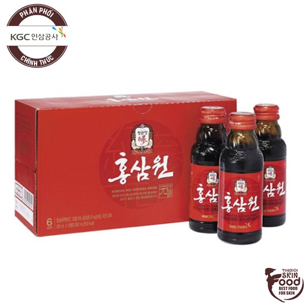 [Hộp 10 Chai] Nước Tăng Lực Hồng Sâm Won KGC Korean Red Ginseng Drink 1000ml
