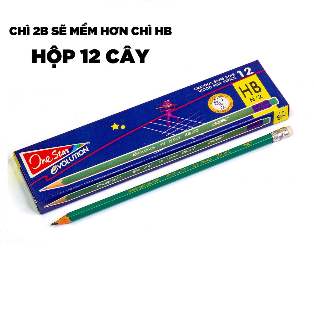 Hộp 12 cây bút chì Pháp cao cấp Conte' 2B/HB - MIYABI STORE