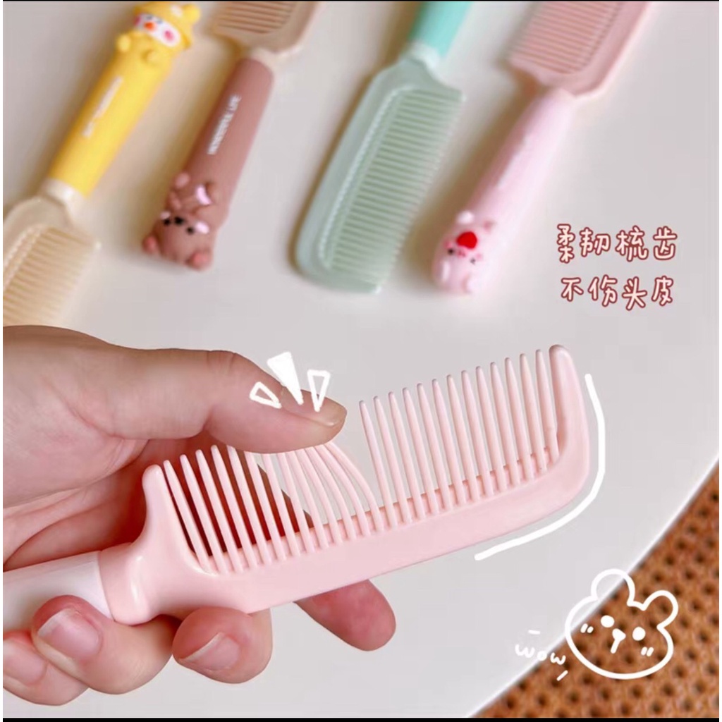 Lược Nhựa Silicone Đuôi Thú Kiểu Dáng Hoạt Hình Đáng Yêu 😋😍