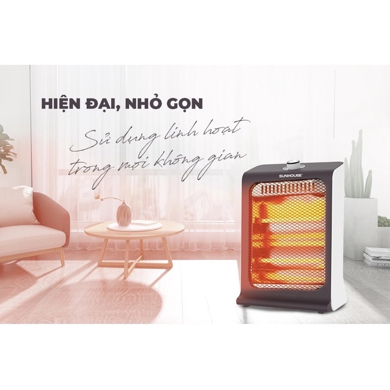 Đèn sưởi hồng ngoại 2 bóng Sunhouse SHD7023, sưởi điện hồng ngoại, tốc độ làm ấm nhanh, toả nhiệt đều