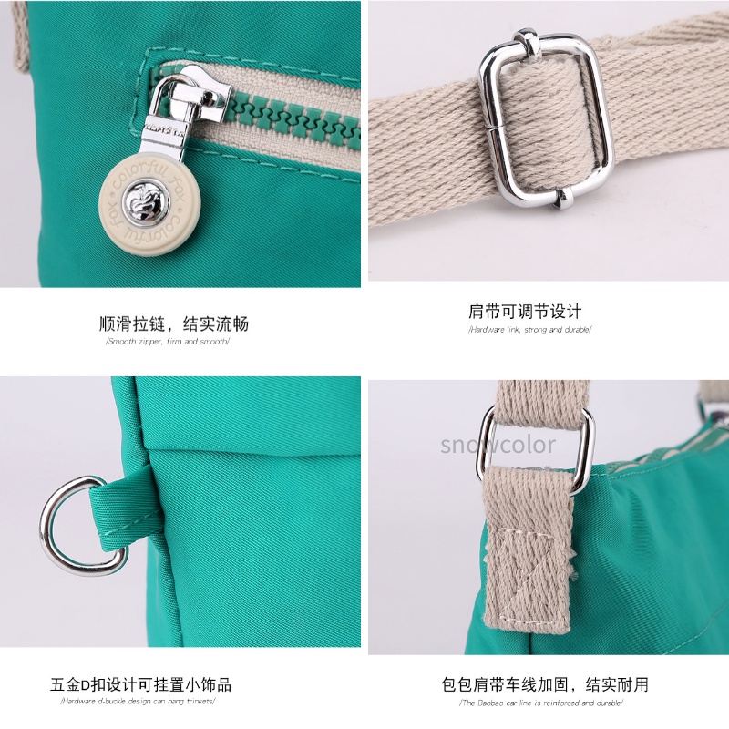 Túi Đeo Chéo Canvas Chống Thấm Nước Phong Cách Hàn Quốc Cho Nữ