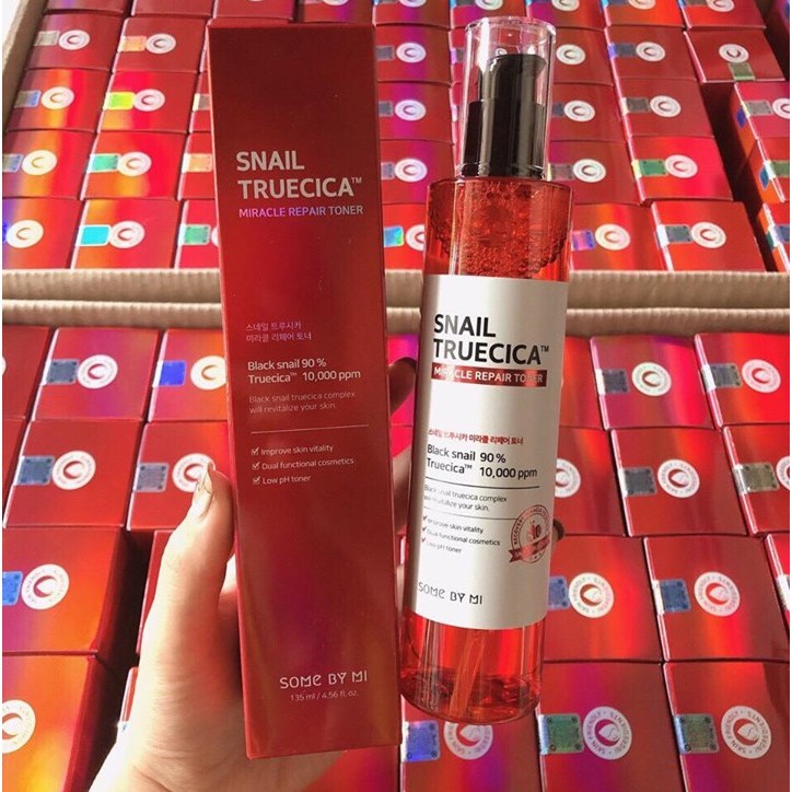 Nước Cân Bằng Da Se Khít Lỗ Chân Lông Làm Sạch Và Đều Màu Da Some By Mi Snail Truecica Miracle Repair Toner 135ml