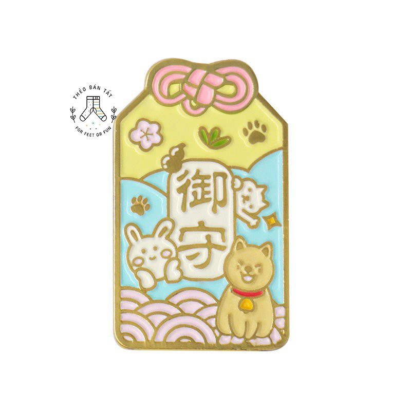 [Thẻo bán "tất"] Label pin cài áo Omamori