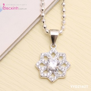 Mặt dây chuyền bạc Ý 925 Bạc xinh Huệ Ngân -Bông hoa YYDZ142