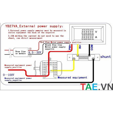 Đồng Hồ Đo Dòng Và Áp DC 10A - 50A - 100A