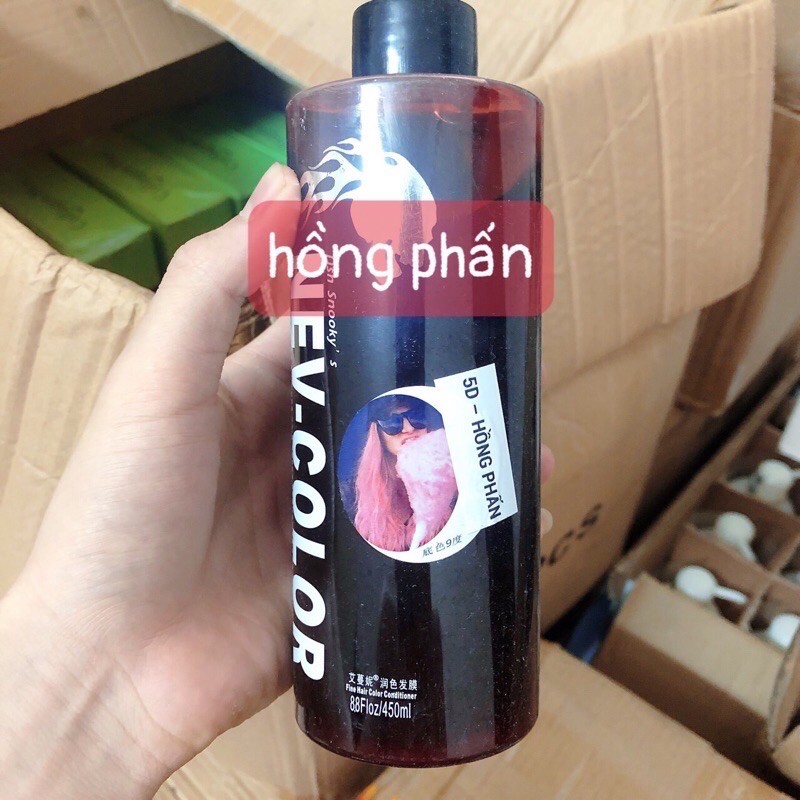 Nhuộm phủ bóng màu hồng phấn hàn quốc NEV-COLOR 5D 450ml