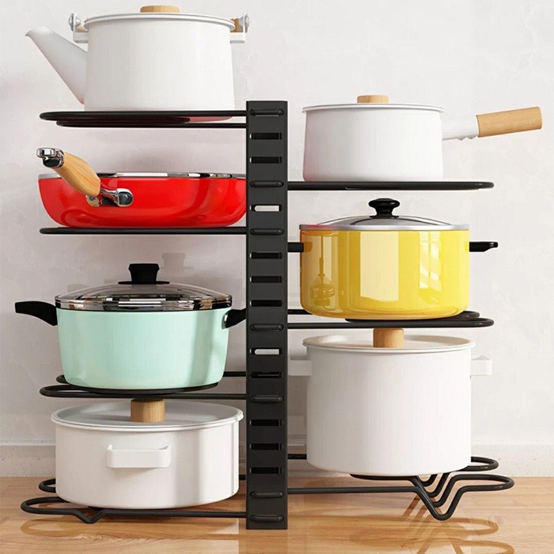 Kệ để chảo, xoong nồi 2 bên nhiều tầng, kệ để đồ nhà bếp  tiện dụng gọn gàng, ngăn nắp
