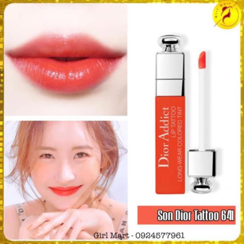 Dior Addict Lip Tattoo chính hãng mới nhất đáng mua nhất mọi thời đại son màu cam đất, cam đỏ, đỏ berry, hồng san hô