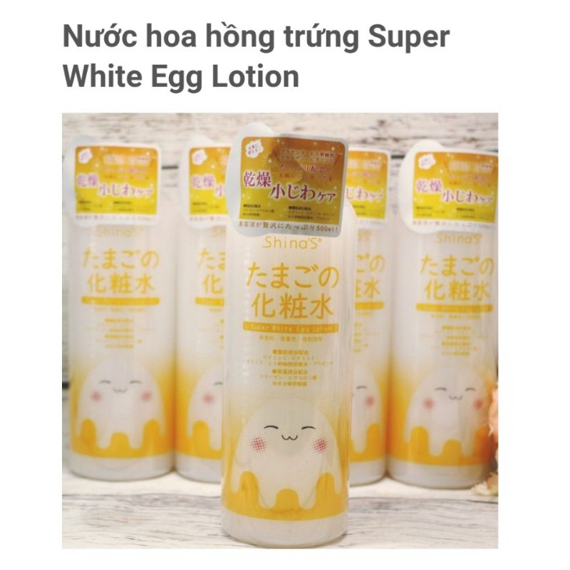 Nước hoa hồng Super White Egg Lotion Nhật Bản 500ml, nước hoa hồng trứng