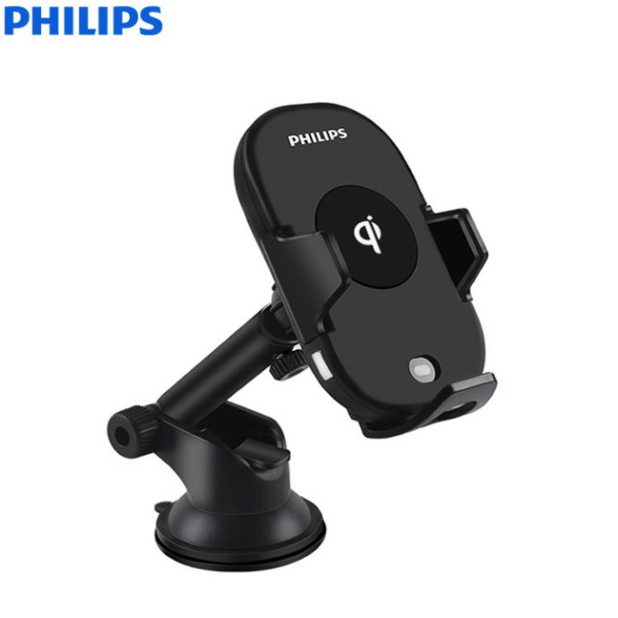 Gía đỡ điện thoại/ kiêm sạc không dây cao cấp trên ô tô nhãn hiệu Philips DLK9411N - Hàng chính hãng