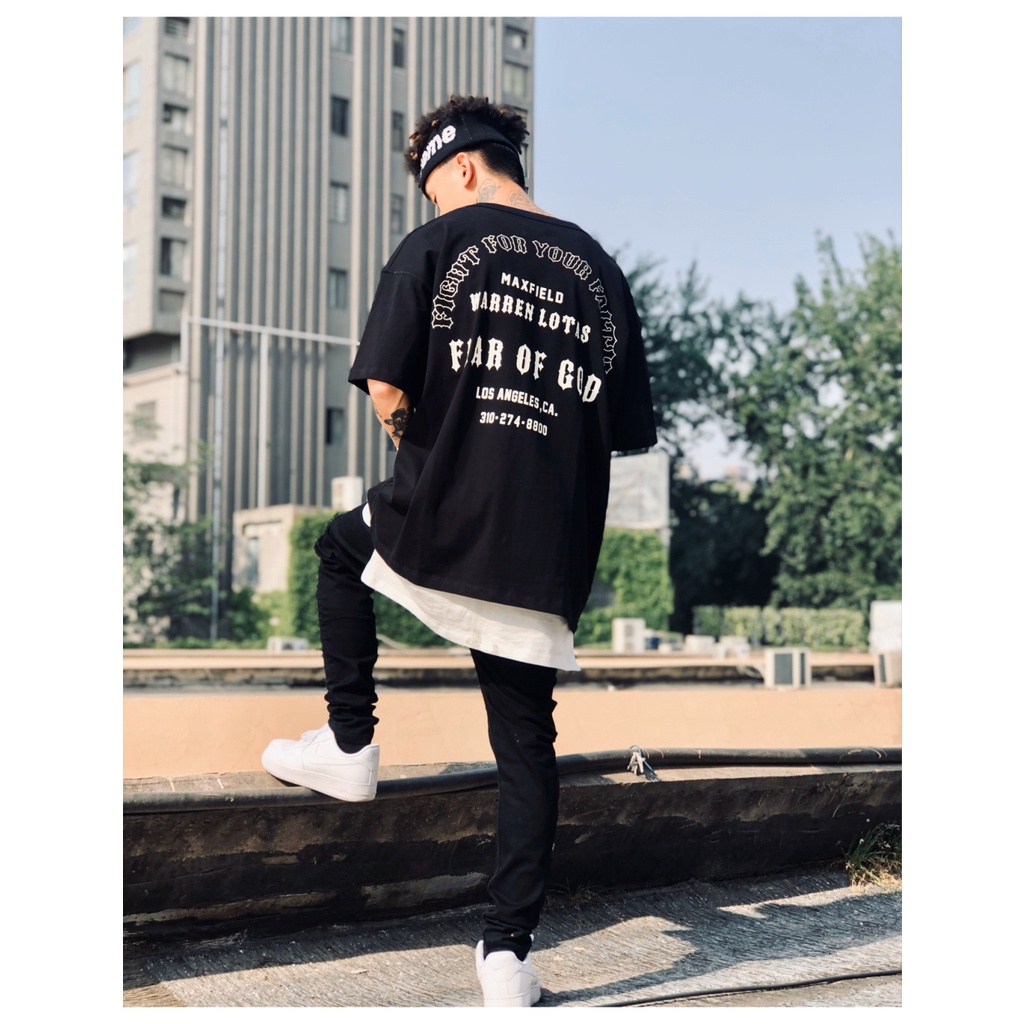 FEAR OF GOD Christmas limited high street trend hip-hop loose couple half-sleeved FOG short-sleeved T-shirt tide