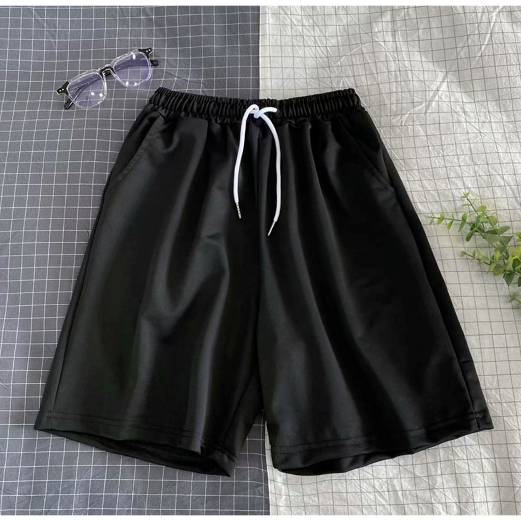 Quần Short, Đùi Nam Màu Đen Trơn Giải Rút Phong Cách Hàn Quốc Chất Nỉ U Mì Hè 2021-QD07 | BigBuy360 - bigbuy360.vn