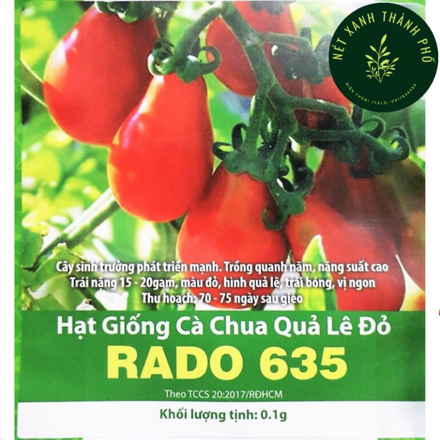 Hạt giống Cà Chua Quả Lê Đỏ, cà chua trái lê, rất sai quả 0.1gr