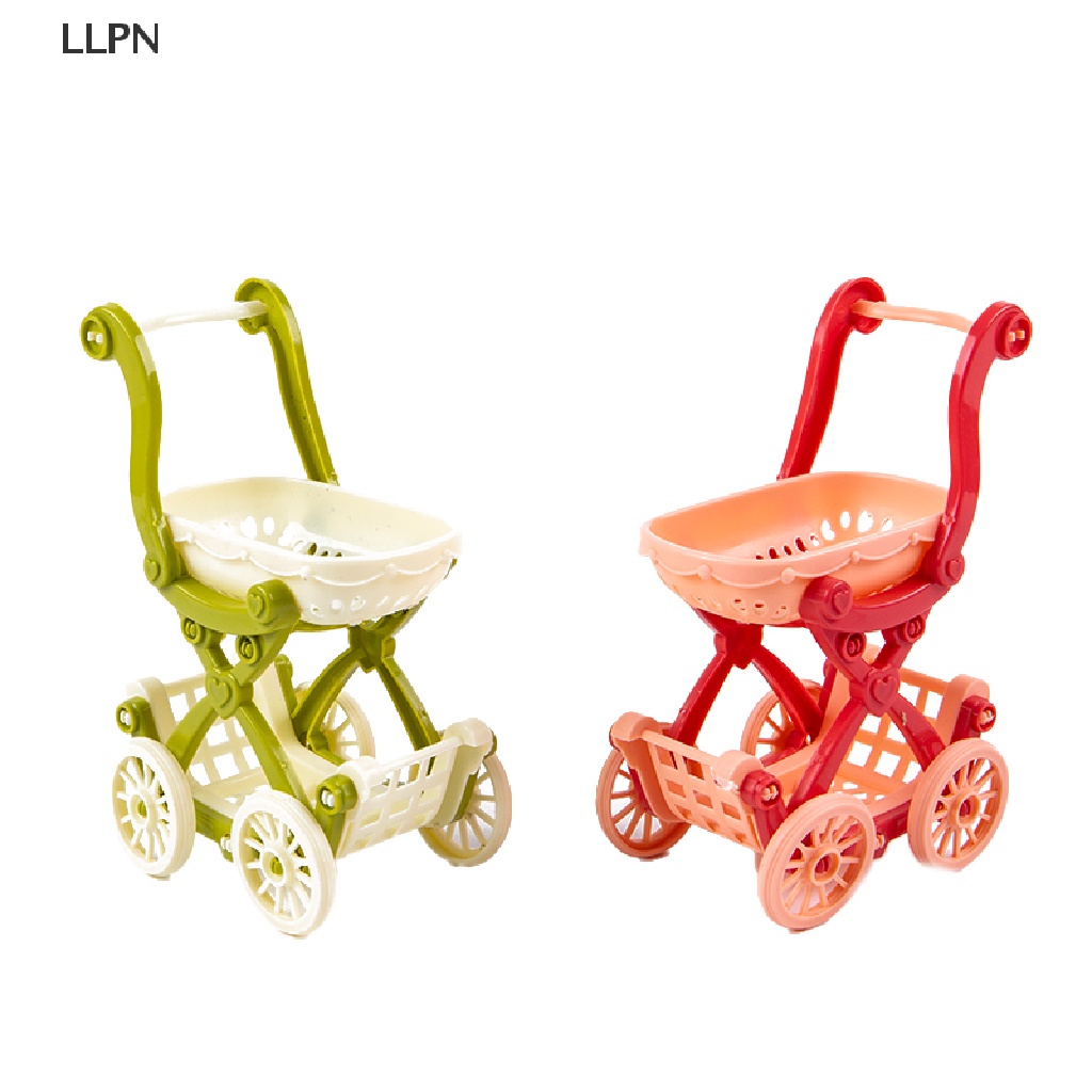 Đồ chơi xe đẩy mua sắm trang trí nhà búp bê làm quà tặng cho bé gái DIY