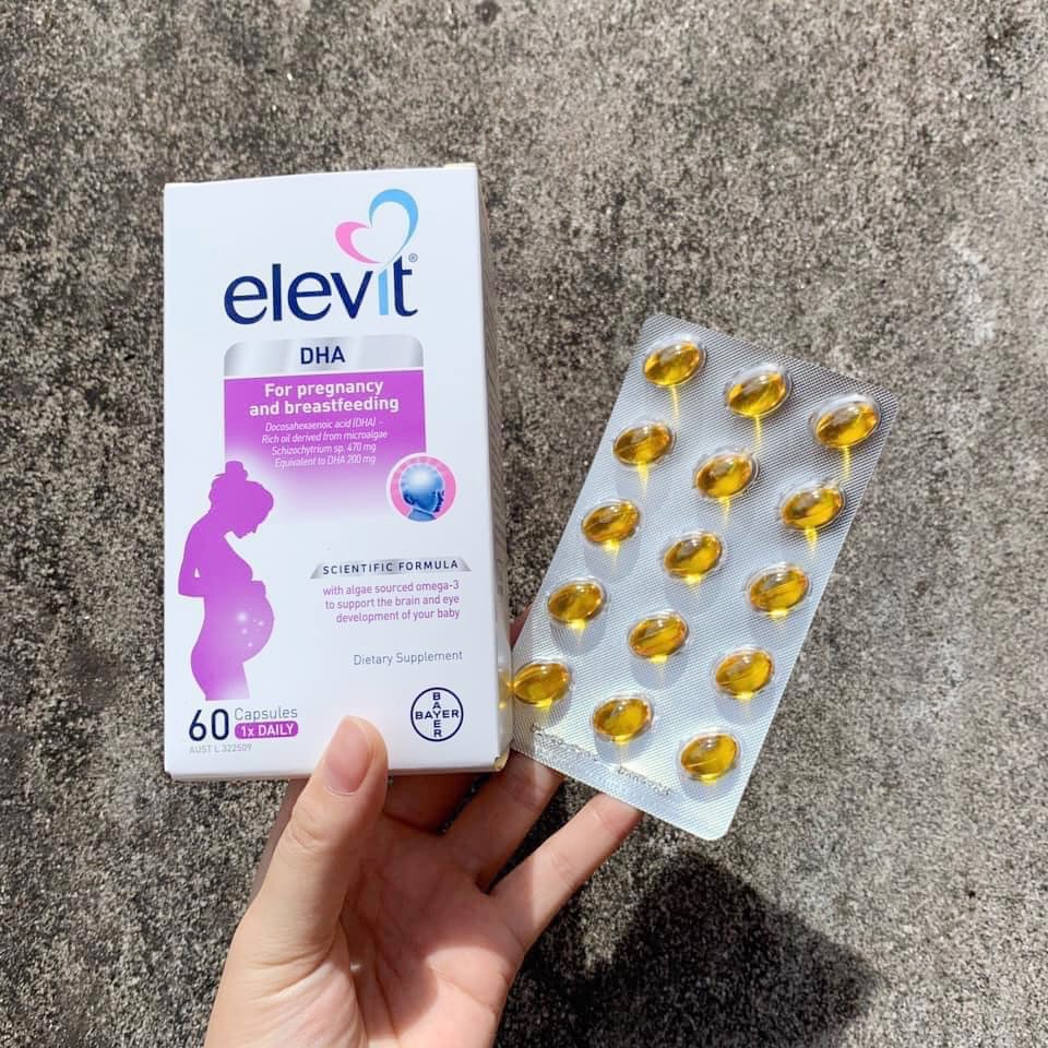 [Có Tem Chemist] Elevit DHA - Viên uống bổ sung Elevit DHA for Pregnancy and Breastfeeding 60 viên date 11/2021