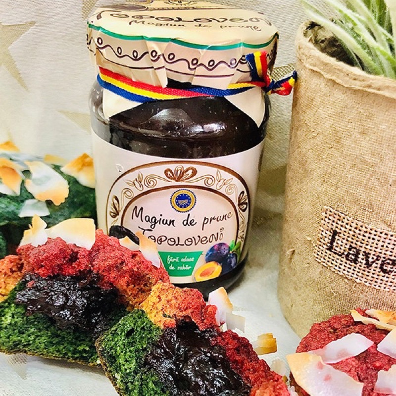 Mứt mận nguyên chất Romania 100% mận tươi không đường nhãn hiệu Topoloveni lọ 350g