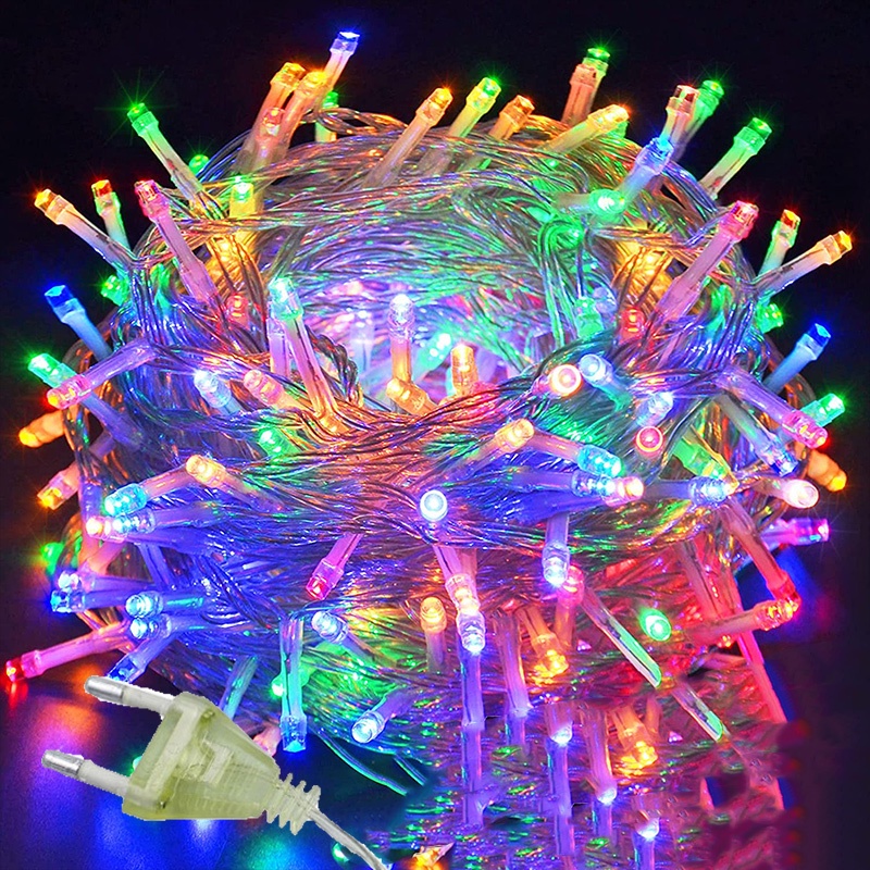 Dây Đèn Led 100 Bóng 10M Với 8 Chế Độ Chống Thấm Nước Để Trang Trí