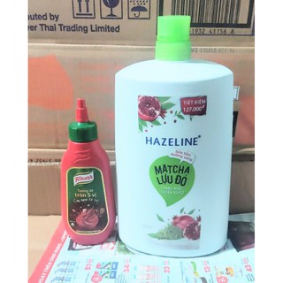 (tặng tương ớt) Sữa Tắm Hazeline Matcha lựu đỏ 1.2kg