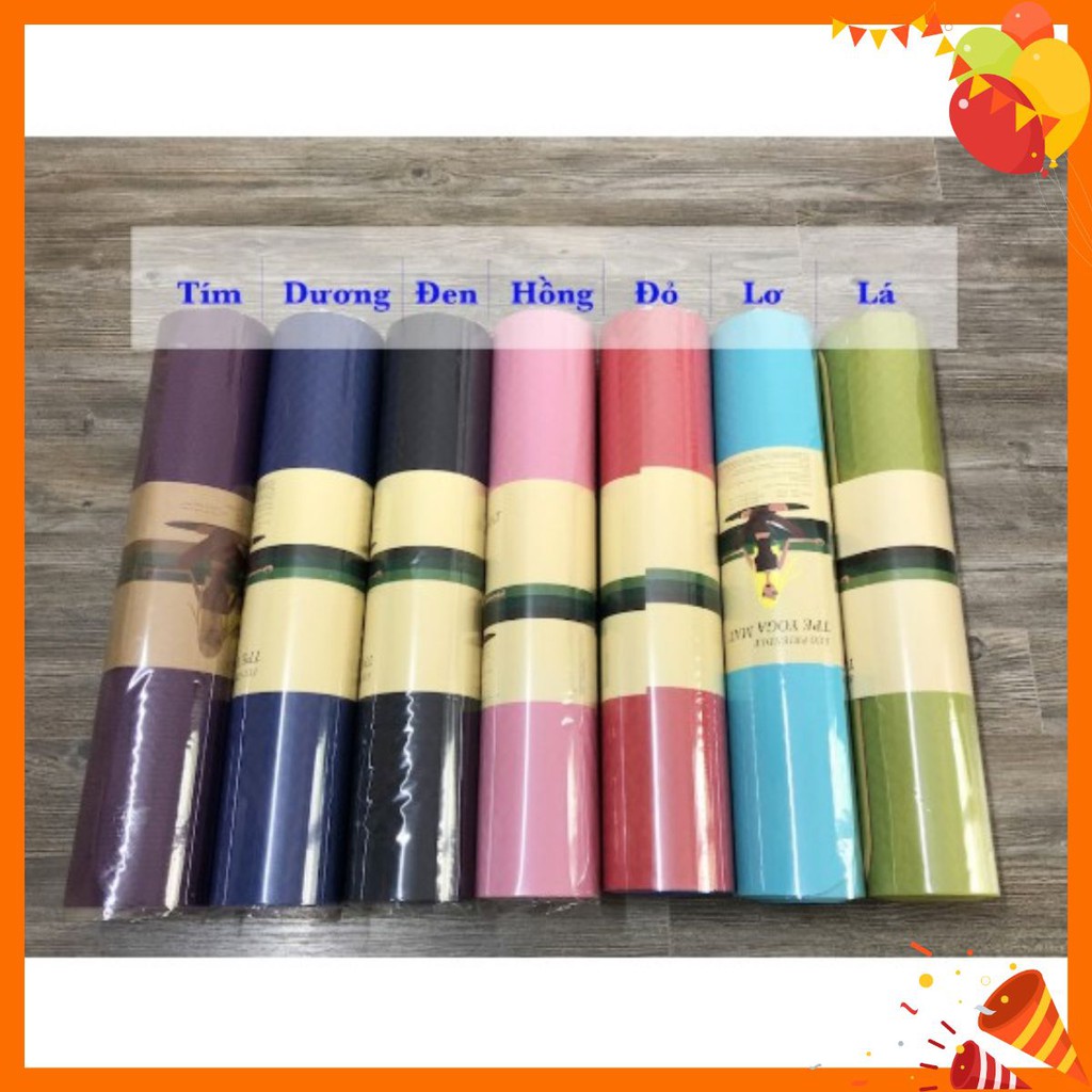 Thảm yoga tập thể dục tại nhà.Thảm tập GYM TPE, Thảm tập YOGA 6mm, 8mm hàng công ty có bảo hành.Thảm yoga 2 lớp