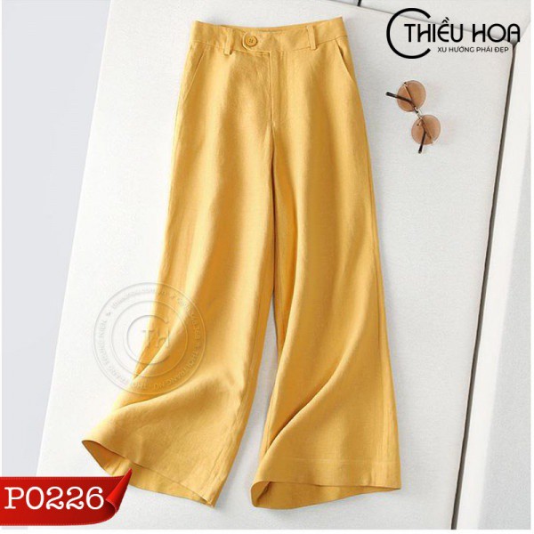 Quần Linen Thun Dáng Suông Công Sở Dành Cho Trung Niên P0226