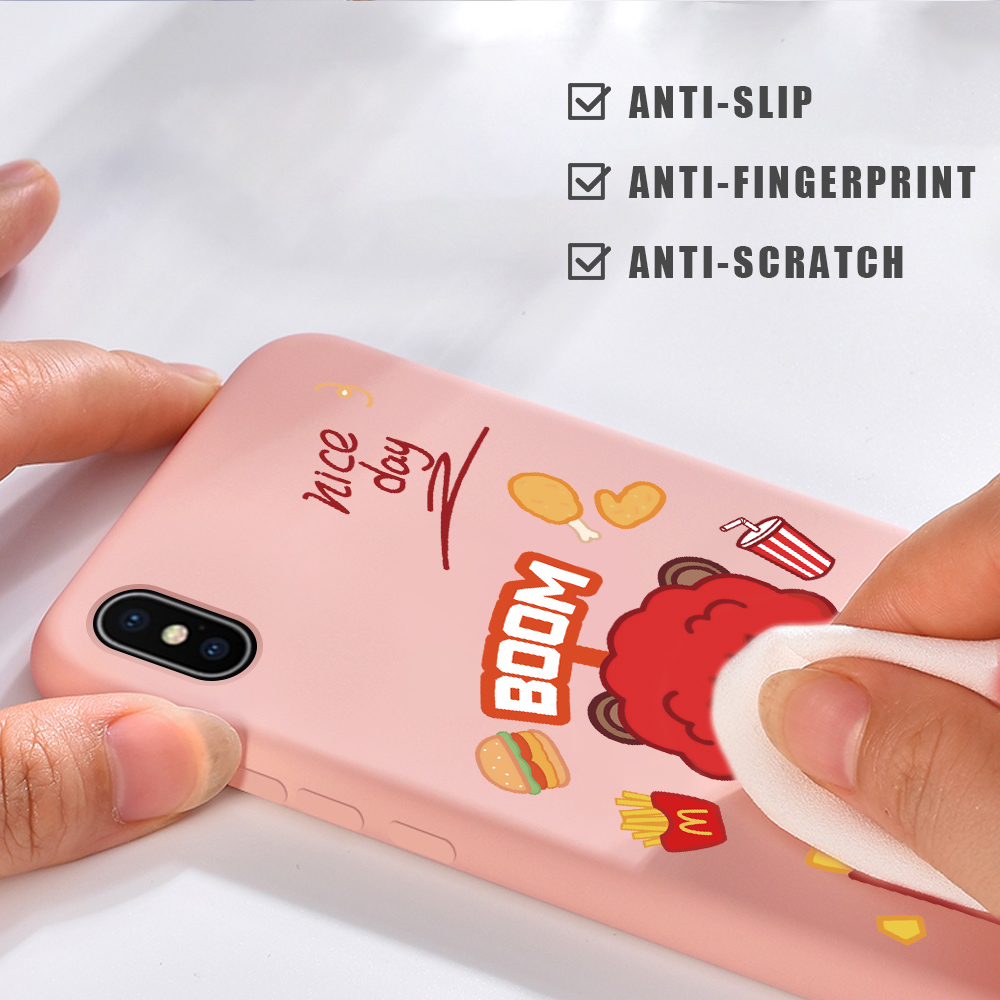 Ốp điện thoại silicone in hình bé gái/ly nước Starbucks Pepsi/đồ ăn McDonald's cho Xiaomi Redmi Note 9S 9T 9 8 7 5 PRO