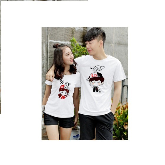 Áo đôi xếp đệ màu trắng