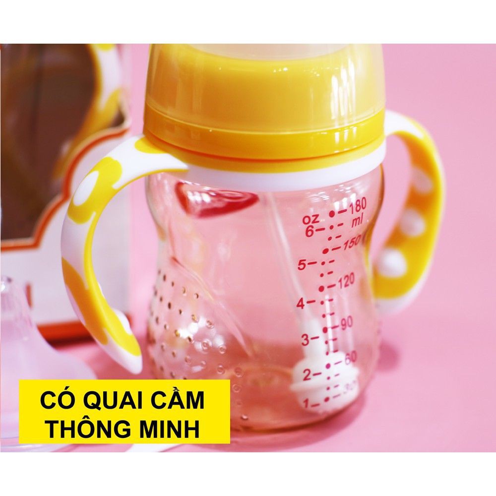 (hh1303) Bình Sữa Cổ Rộng GB BABY PPSU 160ml, 180ml, 240ml Chống Sặc