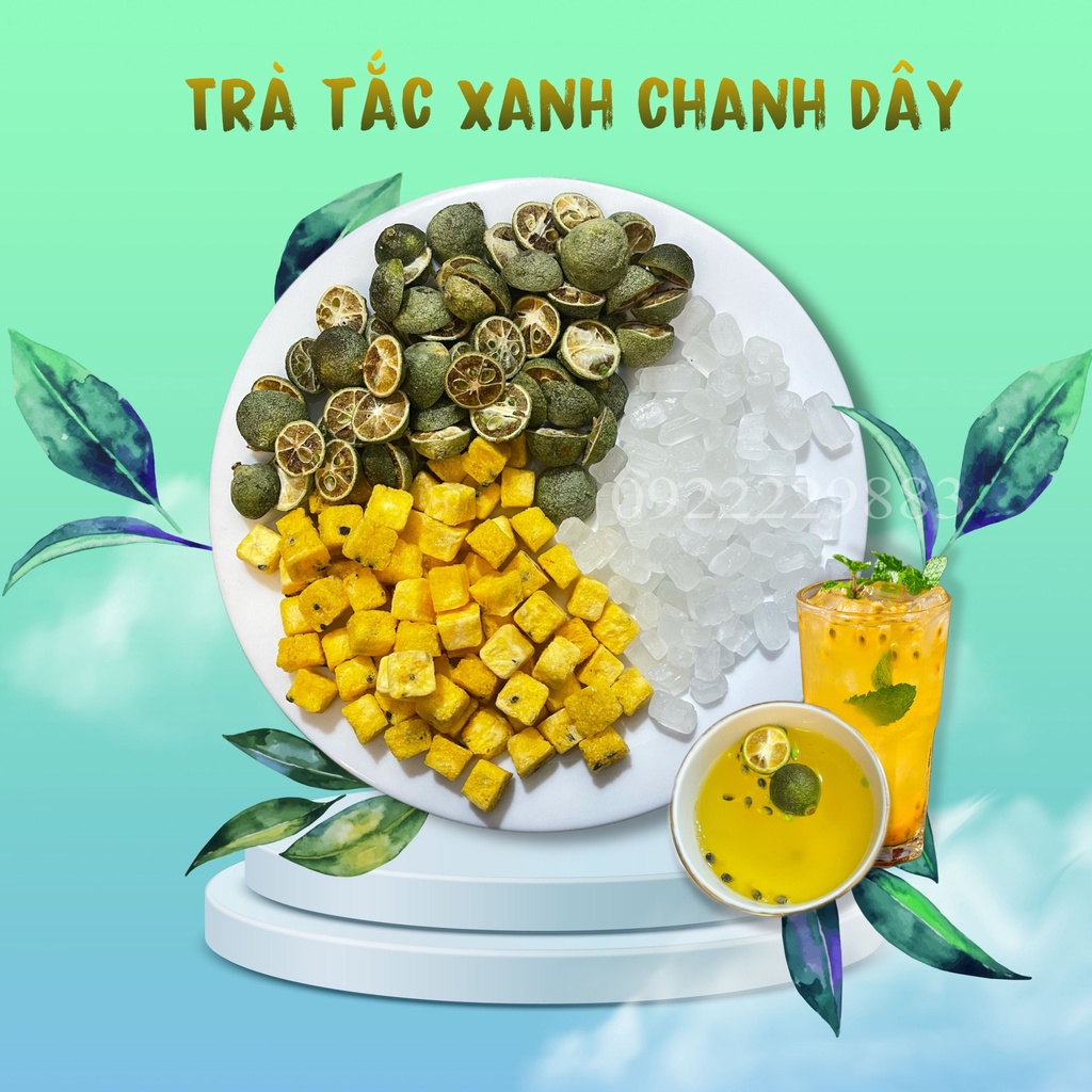 Trà tắc xanh chanh leo cô đặc giải khát ít calo hỗ trợ giảm cân