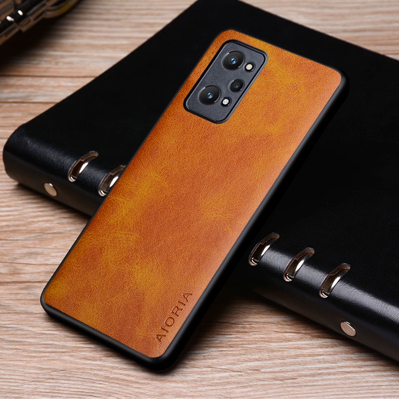 Ốp Lưng Cho oppo Relame gt neo2 5G funda Sang Trọng Da Vintage Da Điện Thoại Cho Realme gt Neo 2 5G Ốp Lưng coque capa Kinh Doanh