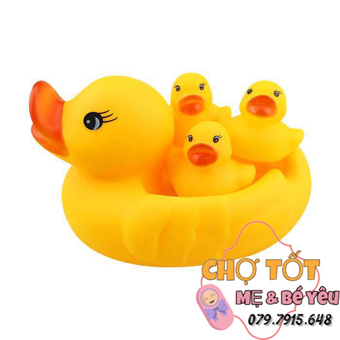 Đồ Chơi Đàn vịt thả bồn tắm chút chít cho bé ( 1 mẹ 3 con )